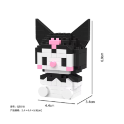 Kuromi (Sitting Version) Mini Building Blocks