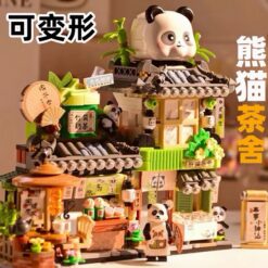Alternative view of The Cozy Panda Bamboo Teahouse Building Blocks Set (860 pcs)