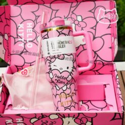 Hello Kitty Hearts Quencher Tumbler with Straw & Gift Box Set (40 oz) - Pink